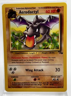 Aerodactyl 16/62 Rare Pokemon Card 1999 Fossil LP/MP - Image 1