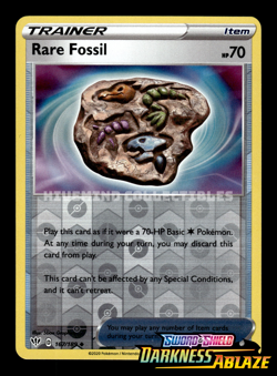 Rare Fossil 167/189 Reverse Holo Darkness Ablaze Pokemon Card - Image 1