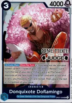 Donquixote Doflamingo (Judge Pack Vol. 5) c2 Foil Piece Promo Cards OP07-048 NM - Image 1