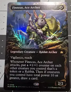 Finneas, Ace Archer (Borderless) (Raised Foil) Bloomburrow Foil Magic Gathering - Image 1