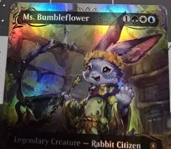 Ms. Bumbleflower Borderless Raised Foil Commander: Bloomburrow Foil MTG - Image 2