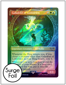 1x Galadriel of Lothlorien, Showcase Art 0813 Surge Foil LOTR, Magic MTG NM - Image 1
