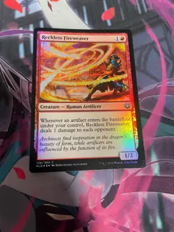 MTG - RECKLESS FIREWEAVER - COMMON - FOIL - KALADESH - NM - Image 1