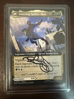 Magic the Gathering MTG Peter Parker Amazing Spider-Man Promo Card ARTIST SIGNED - Image 1