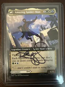 Magic the Gathering MTG Peter Parker Amazing Spider-Man Promo Card ARTIST SIGNED - Image 2