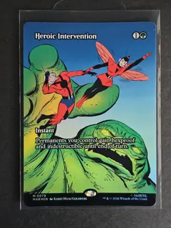 MTG Heroic Intervention (Borderless Foil) M 0079 Marvel Universe Eternal-Legal - Image 1