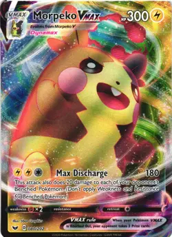 MORPEKO VMAX 080/202 HOLO VMAX RARE SWORD & SHIELD POKEMON HOLO NEAR MINT - Image 2