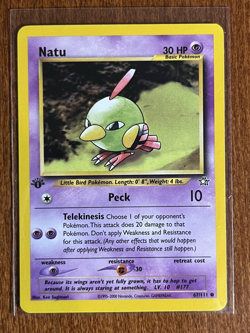 [NM] 2000 Pokemon Neo Genesis Natu 1st Edition #67/111 - Image 1