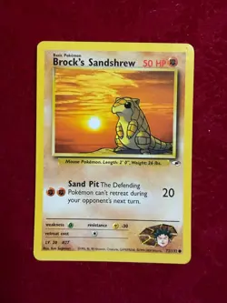 Pokemon TCG Brock's Sandshrew Non-Holo 72/132, Gym Heroes (LP) - Image 1