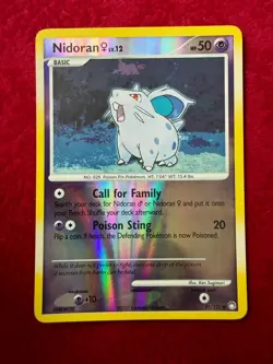 Pokemon TCG Nidoran Reverse-Holo 91/123, Mysterious Treasures (NM/LP) - Image 1