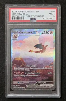 PSA 9 POKEMON CHARIZARD ex #199/165 SIR SCARLET & VIOLET 151 MEW EN - Image 1