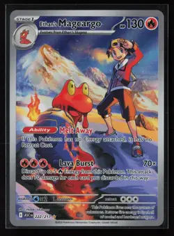 Ethan's Magcargo 222/217 Illustration Rare Ascended Heroes Pokemon Holo - Image 1