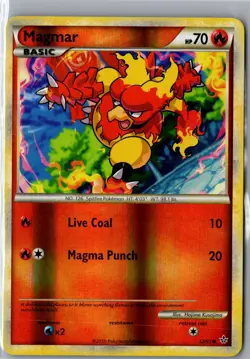 Magmar 52/95 Common HGSS Unleashed Pokemon Reverse Holo Near Mint - Image 1