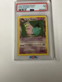 Wizards of the Coast Pokemon TCG Dark Slowbro 12/82 1st Ed Holo PSA 7 - Image 1