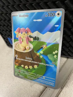 Pokemon TCG: Audino 151/086 - Black Bolt - Illustration Rare - Full Art - Image 4