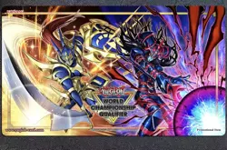 CUSTOM Yugioh World Playmat Chaos Black Luster Magician - Image 1