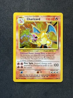 1999 Pokemon Charizard Base Set Holo Rare Unlimited 4/102 1999 WOTC LP - Image 1