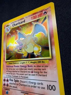 1999 Pokemon Charizard Base Set Holo Rare Unlimited 4/102 1999 WOTC LP - Image 4