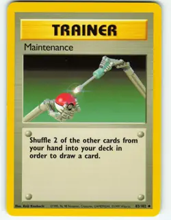 Maintenance - 83/102 Base Set - Pokemon TCG - 1999 - Image 1