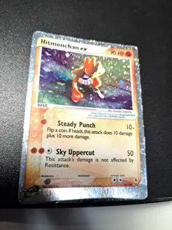 Hitmonchan ex 98/109 Ruby and Sapphire Rare Holo - DMG Crease - Pokemon TCG - Image 4