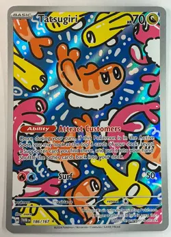 Tatsugiri 186/167 Illustration Rare Twilight Masquerade Pokemon Holo Near Mint - Image 1
