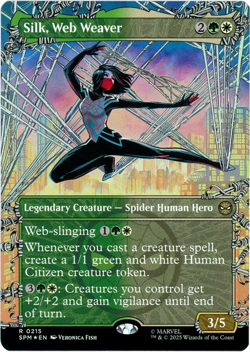 Silk, Web Weaver (Borderless Foil) - 0215 - Marvel's Spider-Man MTG - NM/M - Image 1