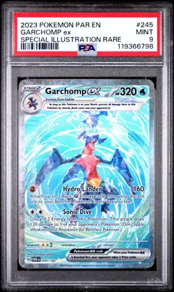 2023 POKEMON PAR EN-PARADOX RIFT SPECIAL ILLUSTRATION RARE GARCHOMP EX PSA 9 - Image 1