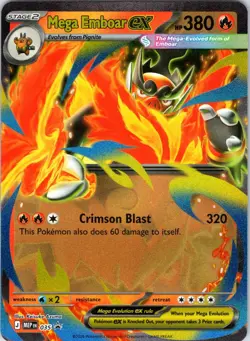 Mega Emboar ex 035 Holo Promo ME: Mega Evolution Promo Pokemon Holo Near Mint - Image 1