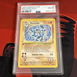 Machamp #8 Holo PSA 8 1st Edition 8/102 1999 Pokemon TCG Base Set - Image 1