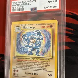 Machamp #8 Holo PSA 8 1st Edition 8/102 1999 Pokemon TCG Base Set - Image 2