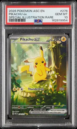 2026 POKEMON ASC EN-ASCENDED HEROES SPECIAL ILLUSTRATION RARE PIKACHU EX PSA 10 - Image 1