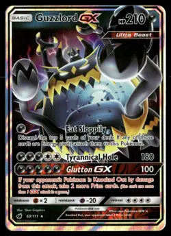 Guzzlord GX 63/111 Holo GX Rare Crimson Invasion Pokemon NM - Image 1