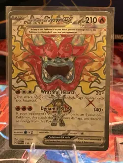 x1 Hearthflame Mask Ogerpon ex - 192/167 - Ultra Rare Pokemon SV06 Twilight Masq - Image 1