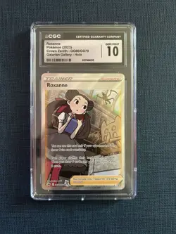 Pokemon Roxanne GG66/GG70 Crown Zenith Galarian Gallery Full Art Holo CGC 10 - Image 1