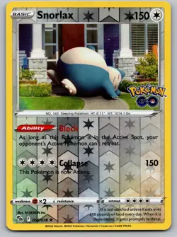Snorlax Pokemon GO 055/078 Holo Reverse Holo NM - Image 1