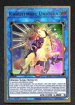 Knightmare Unicorn [Alt Art] - MGED-EN034 Premium Gold Rare 1st Edition Yugioh - Image 1