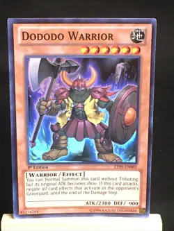 Yu-Gi-Oh! 1st Edition Dododo Warrior #ZTIN-EN001 Light Play - Image 1