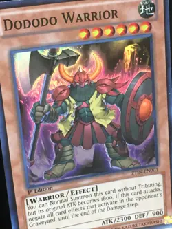 Yu-Gi-Oh! 1st Edition Dododo Warrior #ZTIN-EN001 Light Play - Image 2
