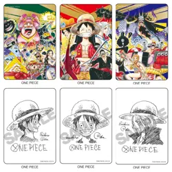 One Piece Natsucomi 2022 Double Sticker 3 Types Eiichiro Oda Shueisha - Image 1