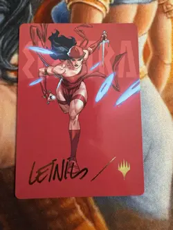 Elektra, Daughter of the Hand - Gold Stamped Signature Art Card MSH Art NM MTG - Image 1