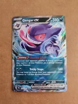 Pokemon Gengar ex Double Rare Holo 104/162 SV05 Temporal Forces Card English - Image 1