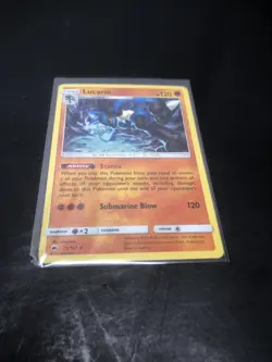 💥 Lucario SM54 Sun & Moon Ultra Rare Holo Promo Pokemon Card 2017 - Image 1