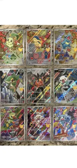 Pokemon TCG First Partner Illustration Collection Series 2! 1 Full Set (9 Cards) - Image 1