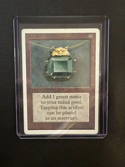 1993 MTG Unlimited Mox Emerald Power 9 Reserved List Vintage Magic Card VG - Image 3