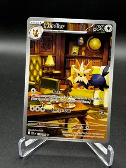 Herdier 155/086 White Flare HP Full Art Rare Holo Pokemon Card NM - Image 1