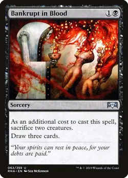 Bankrupt in Blood 2x FOIL RNA MTG Ravnica Allegiance Uncommon MINT black - Image 1