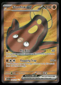 Stunfisk ex 252/217 Ultra Rare Ascended Heroes Pokemon Holo Near Mint - Image 1