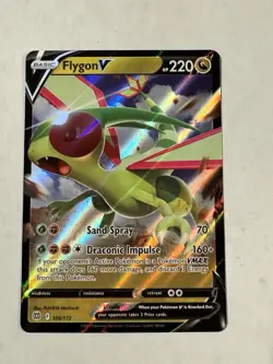 Pokemon Flygon V 106/172 Brilliant Stars Ultra Rare Holo NM - Image 1
