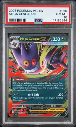 Mega Gengar EX 056/094 Pfl En-phantasmal Flames Pokemon PSA 10 - Image 1