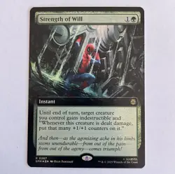 x1 Strength of Will - Foil - Extended Art R MTG Marvel's Spider-Man M/NM, Englis - Image 1